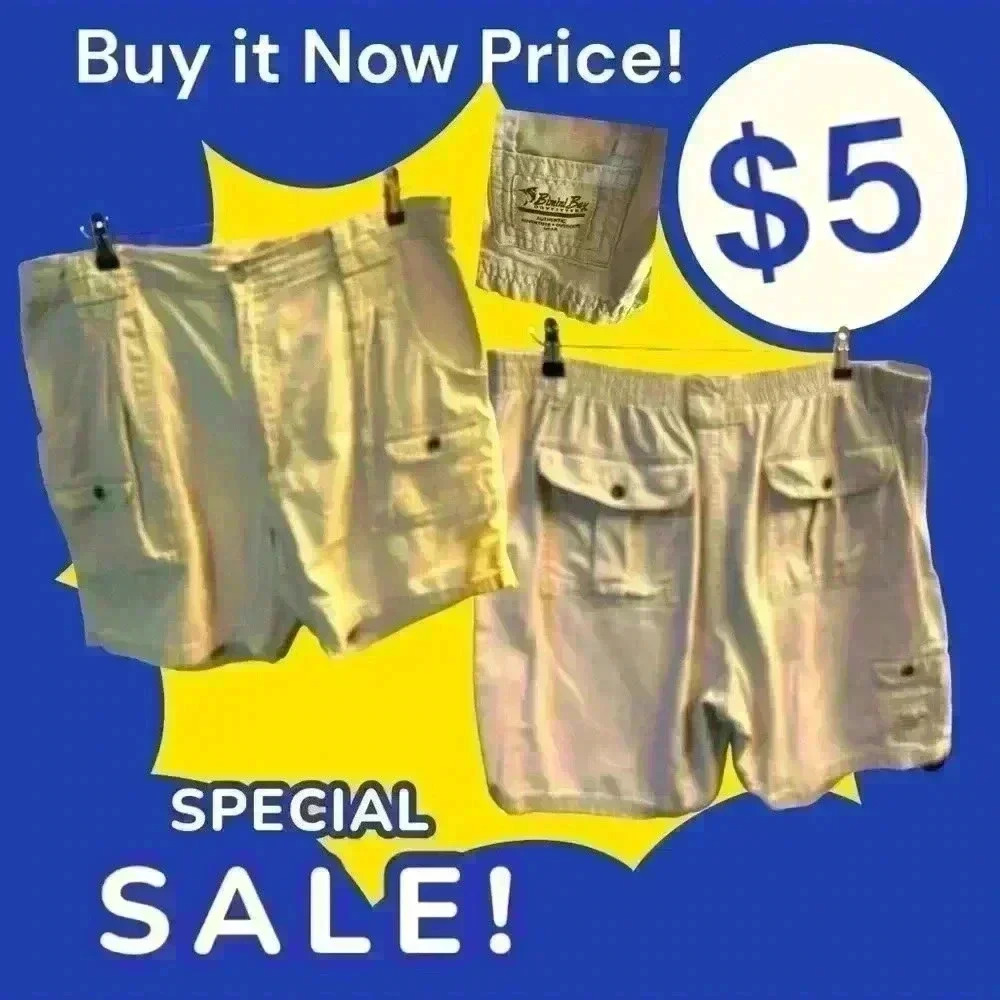 Men’s Bimini Bay Outfitters Khaki Cargo Shorts Size 42